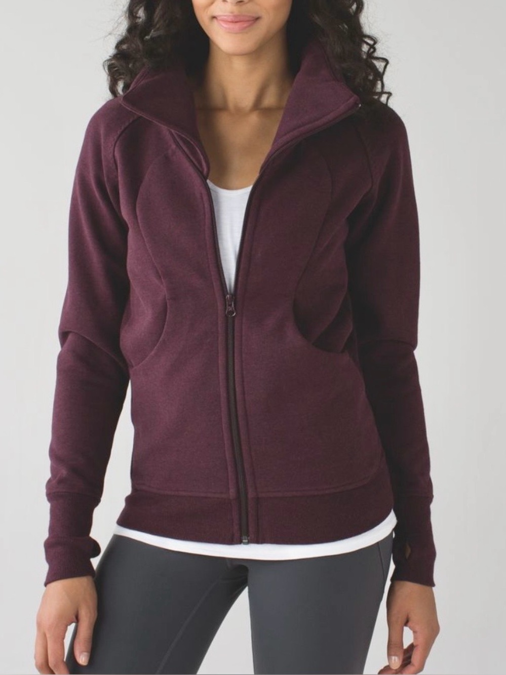 lululemon Burgundy Fleece Jacket